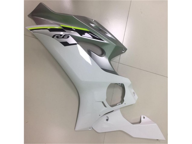 Blanco Plata Carenado Moto Yamaha R6 2017-2023 Blanco Plata Carenado Moto Yamaha R6 2017-2023