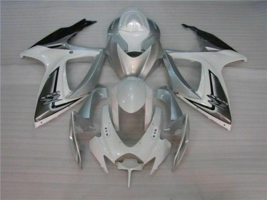 Blanco Plata Kit Completo Carenado Moto Suzuki GSXR 600 / 750 K6 2006-2007