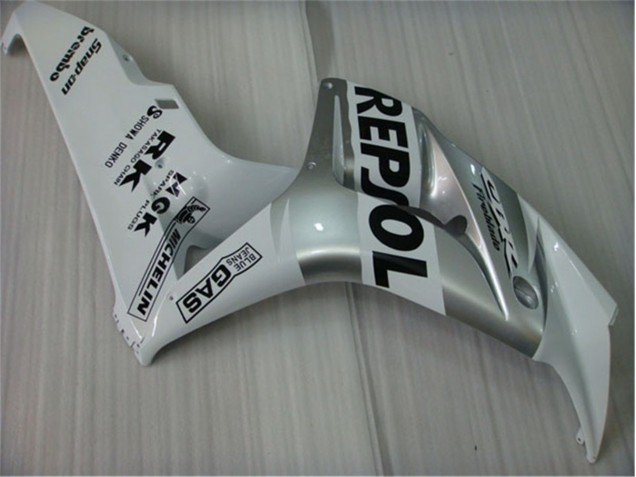 Blanco Plata Negro Repsol Moto Plástico Honda CBR 1000 RR 2004-2005 Blanco Plata Negro Repsol Moto Plástico Honda CBR 1000 RR 2004-2005