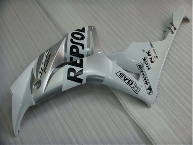 Blanco Plata Negro Repsol Moto Plástico Honda CBR 1000 RR 2004-2005 Blanco Plata Negro Repsol Moto Plástico Honda CBR 1000 RR 2004-2005