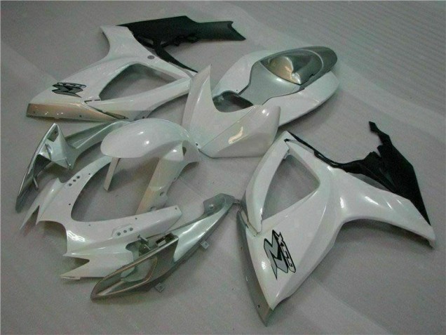 Blanco Plata Plástica Moto Suzuki GSXR 600 / 750 K6 2006-2007 Blanco Plata Plástica Moto Suzuki GSXR 600 / 750 K6 2006-2007