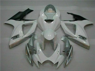 Blanco Plata Plástico Moto Suzuki GSXR 600 / 750 K6 2006-2007