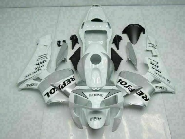Blanco Plata Repsol Carenado Moto Honda CBR 600 RR 2003-2004
