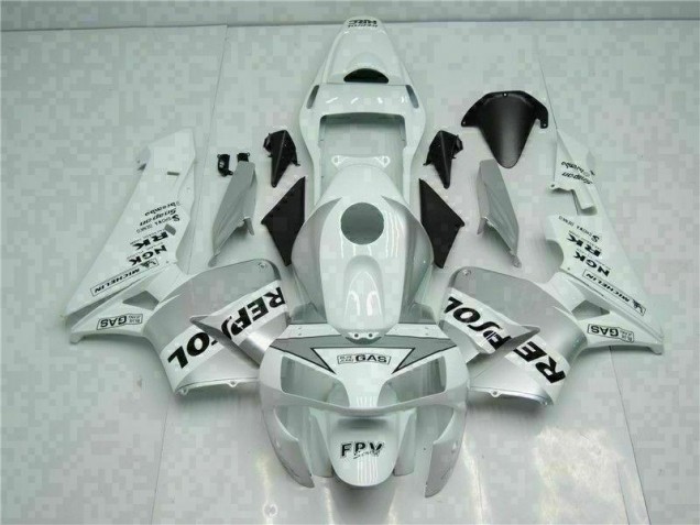 Blanco Plata Repsol Carenado Moto Honda CBR 600 RR 2003-2004