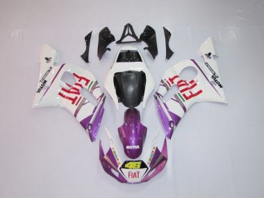 Blanco Púrpura Fiat 46 Carenado Moto Yamaha R6 1998-2002