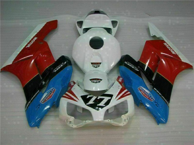 Blanco Rojo 77 Carenado Moto Honda CBR 1000 RR 2004-2005