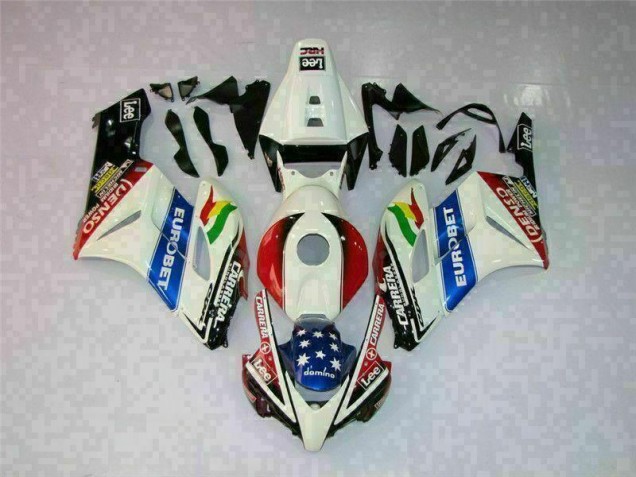 Blanco Rojo ABS Moto Plástica Honda CBR 1000 RR 2004-2005 Blanco Rojo ABS Moto Plástica Honda CBR 1000 RR 2004-2005