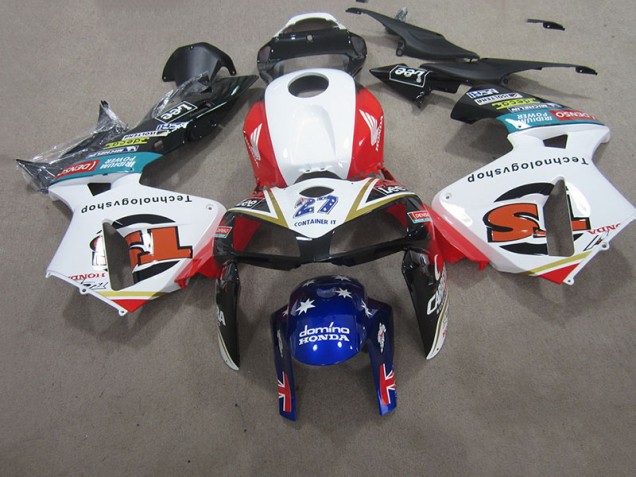 Blanco Rojo Azul Carenado Moto Honda CBR 600 RR 2007-2008 Blanco Rojo Azul Carenado Moto Honda CBR 600 RR 2007-2008