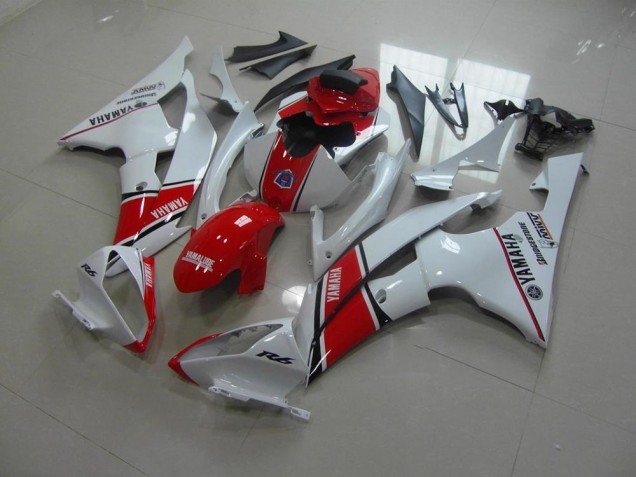 Blanco Rojo Estilo OEM Carenado Moto Yamaha R6 2008-2016 Blanco Rojo Estilo OEM Carenado Moto Yamaha R6 2008-2016