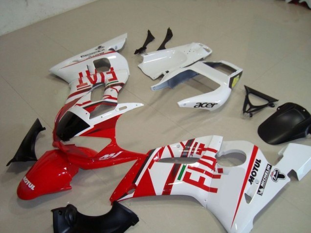 Blanco Rojo Fiat Motul Acer Carenado Moto Yamaha R6 1998-2002