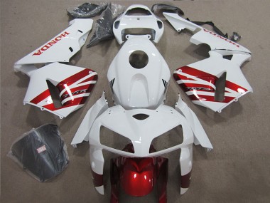 Blanco Rojo Kits Completo Carenado Moto ABS Honda CBR 600 RR 2005-2006