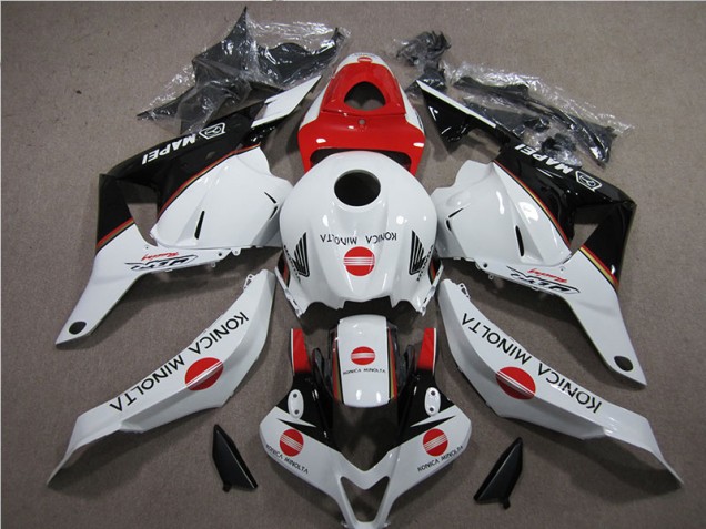 Blanco Rojo Konica Minolta Carenado Moto Honda CBR 600 RR 2009-2012 Blanco Rojo Konica Minolta Carenado Moto Honda CBR 600 RR 2009-2012