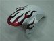 Blanco Rojo Llama Carenado Moto Yamaha R1 2004-2006 Blanco Rojo Llama Carenado Moto Yamaha R1 2004-2006