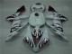 Blanco Rojo Llama Carenado Moto Yamaha R1 2004-2006 Blanco Rojo Llama Carenado Moto Yamaha R1 2004-2006
