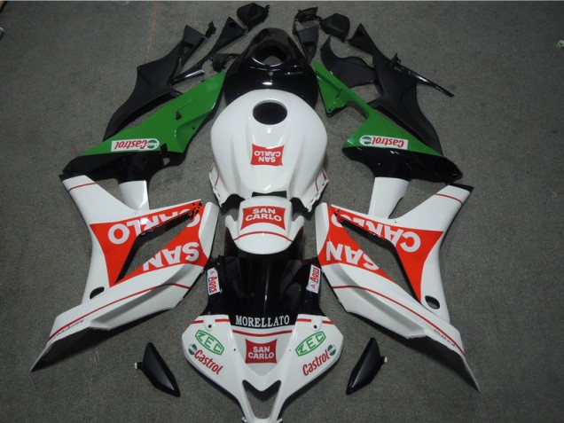 Blanco Rojo MORELLATO San Carlo Carenado Moto Honda CBR 600 RR 2007-2008 Blanco Rojo MORELLATO San Carlo Carenado Moto Honda CBR 600 RR 2007-2008