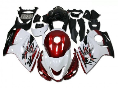 Blanco Rojo Moto Plástico Suzuki GSXR 1300 Hayabusa 2008-2019