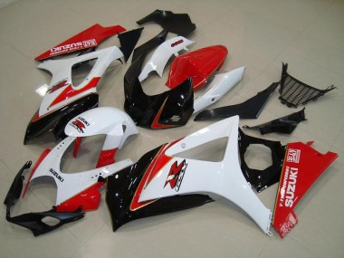 Blanco Rojo Negro Carenado Moto Suzuki GSXR 1000 K7 2007-2008