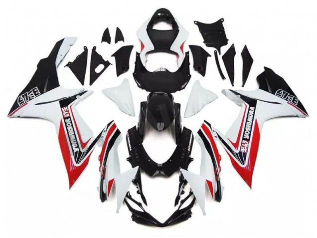 Blanco Rojo Negro Carenado Moto Suzuki GSXR 600 / 750 K11 2011-2021 Blanco Rojo Negro Carenado Moto Suzuki GSXR 600 / 750 K11 2011-2021