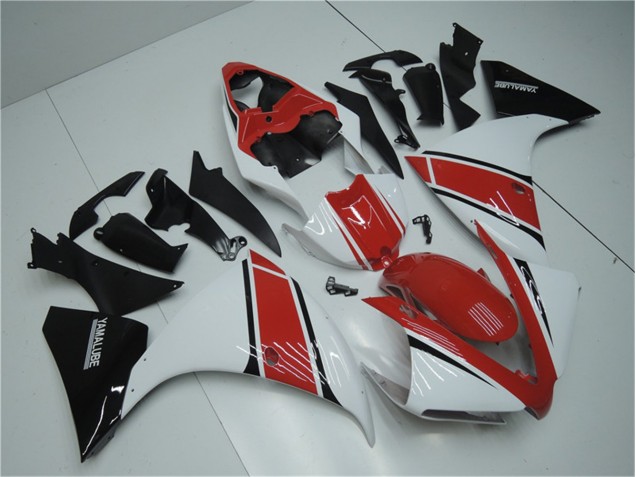 Blanco Rojo Negro Carenado Moto Yamaha R1 2012-2014