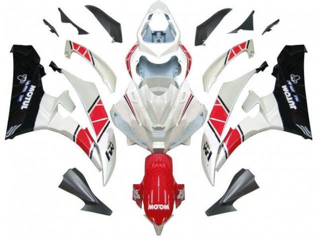 Blanco Rojo Negro Kits Carenado Moto Yamaha R6 2006-2007 Blanco Rojo Negro Kits Carenado Moto Yamaha R6 2006-2007