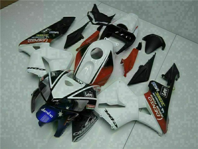 Blanco Rojo Negro Lee Carenado Moto Honda CBR 600 RR 2005-2006 Blanco Rojo Negro Lee Carenado Moto Honda CBR 600 RR 2005-2006