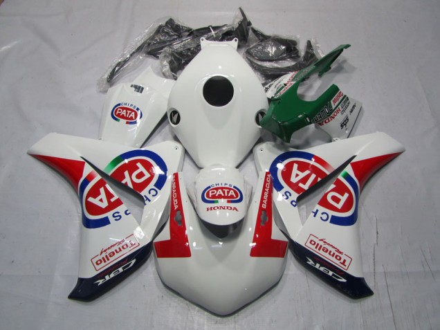 Blanco Rojo PATA Carenado Moto & Plástico Honda CBR 1000 RR 2008-2011 Blanco Rojo PATA Carenado Moto & Plástico Honda CBR 1000 RR 2008-2011