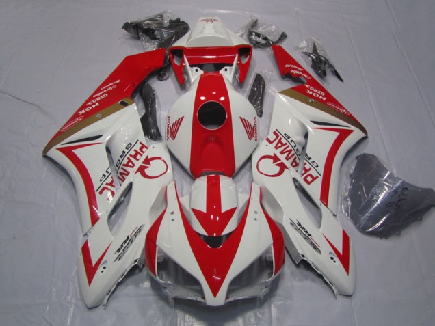 Blanco Rojo PRAMAC Carenado Moto Honda CBR 1000 RR 2004-2005 Blanco Rojo PRAMAC Carenado Moto Honda CBR 1000 RR 2004-2005
