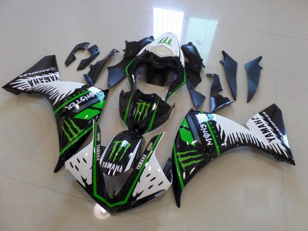 Blanco Verde Big Monster Carenado Moto Yamaha R1 2009-2011 Blanco Verde Big Monster Carenado Moto Yamaha R1 2009-2011