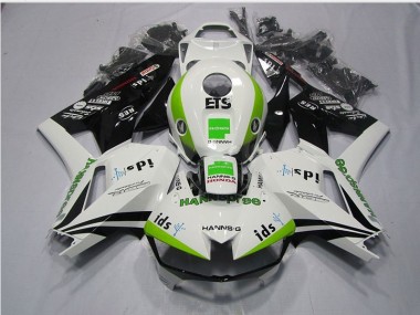 Blanco Verde Hannspree ETS Carenado Moto Honda CBR 600 RR 2013-2021