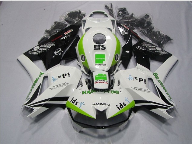 Blanco Verde Hannspree ETS Carenado Moto Honda CBR 600 RR 2013-2021