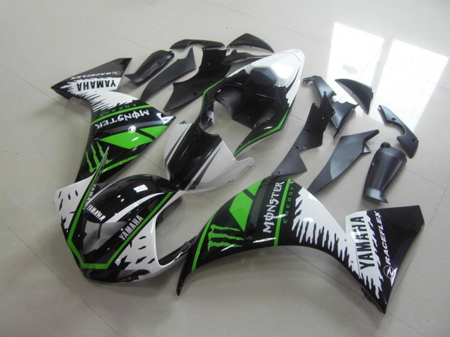 Blanco Verde Monster Carenado Moto Yamaha R1 2012-2014 Blanco Verde Monster Carenado Moto Yamaha R1 2012-2014