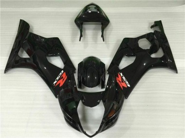 Brillante Negro ABS Carenado Motocicleta Suzuki GSXR 1000 K3 2003-2004