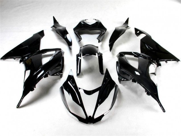 Brillante Negro Carenado Moto Kawasaki ZX6R 2013-2018 Brillante Negro Carenado Moto Kawasaki ZX6R 2013-2018