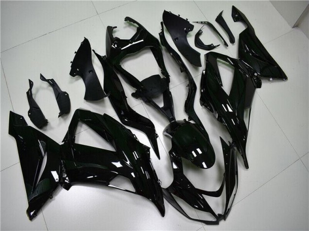 Brillante Negro Carenado Moto Kawasaki ZX6R 2013-2018 Brillante Negro Carenado Moto Kawasaki ZX6R 2013-2018