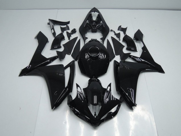 Brillante Negro Carenado Moto Yamaha R1 2007-2008