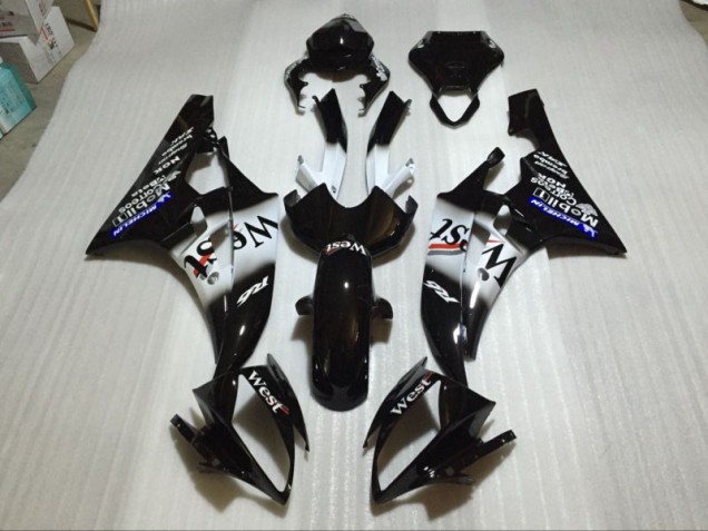 Brillante Negro Carenado Moto Yamaha R6 2006-2007