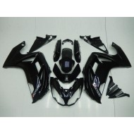 Brillante Negro Kits Completo Carenado Moto ABS Kawasaki EX650 2012-2016