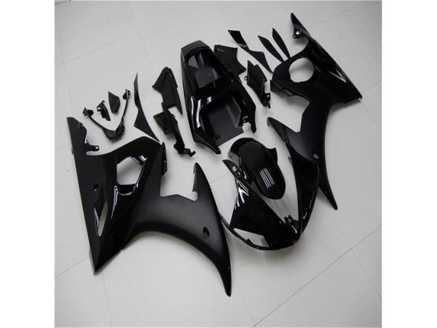 Brillante Negro Mate Carenado Moto Yamaha R6 2003-2005 Brillante Negro Mate Carenado Moto Yamaha R6 2003-2005