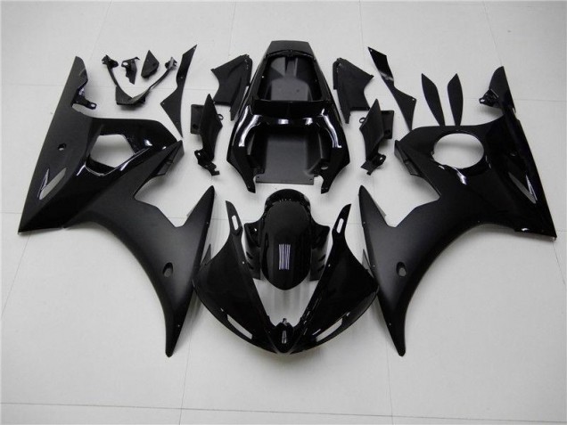 Brillante Negro Mate Carenado Moto Yamaha R6 2003-2005 Brillante Negro Mate Carenado Moto Yamaha R6 2003-2005