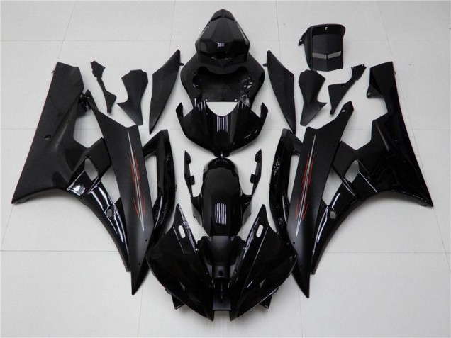 Brillante Negro Mate Carenado Moto Yamaha R6 2006-2007