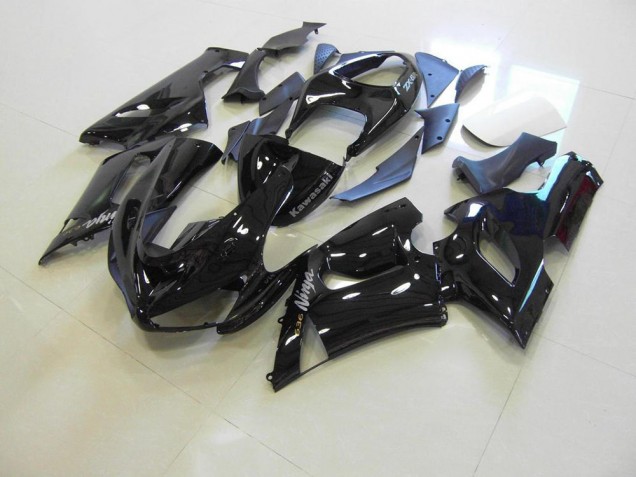 Brillante Negro Plata Calcomanías Carenado Moto Kawasaki ZX6R 2005-2006 Brillante Negro Plata Calcomanías Carenado Moto Kawasaki ZX6R 2005-2006