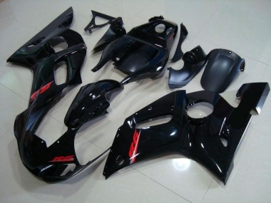Brillante Negro Rojo Calcomanías Carenado & Plástico Moto Yamaha R6 1998-2002