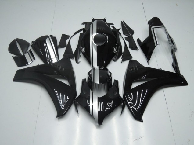 Brillante Negro con Plata Raya Carenado Moto Honda CBR 1000 RR 2008-2011 Brillante Negro con Plata Raya Carenado Moto Honda CBR 1000 RR 2008-2011