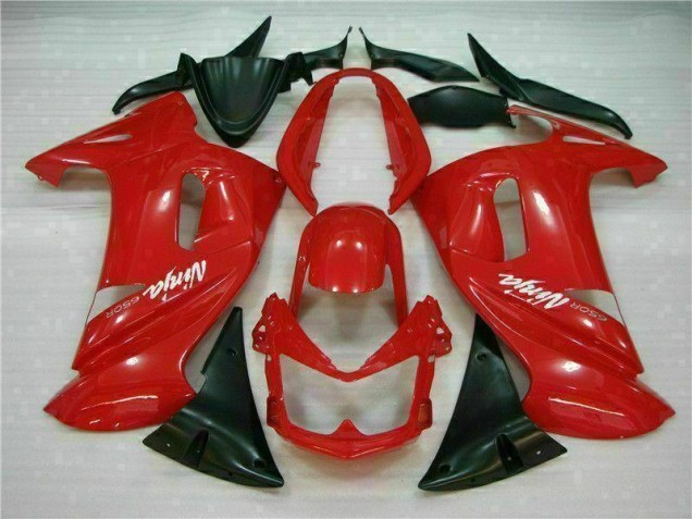 Brillante Rojo Carenado Moto Kawasaki EX650 2006-2008 Brillante Rojo Carenado Moto Kawasaki EX650 2006-2008
