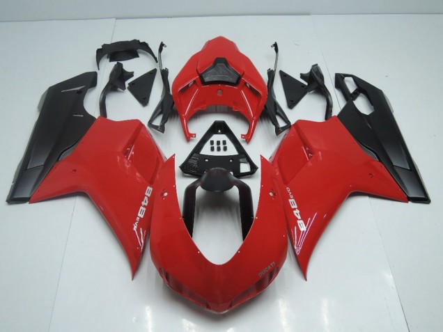 Estilo OEM Rojo con Negro Mate Lado Carenado Moto Ducati 848 1098 1198 2007-2014 Estilo OEM Rojo con Negro Mate Lado Carenado Moto Ducati 848 1098 1198 2007-2014