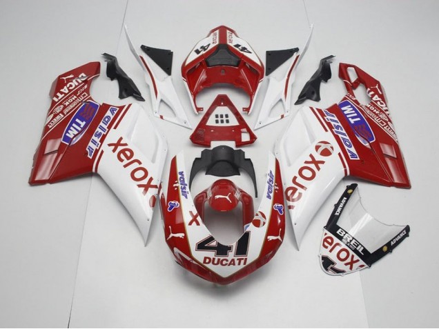 Estilo OEM Xerox con 41 Carenado Moto Ducati 848 1098 1198 2007-2014 Estilo OEM Xerox con 41 Carenado Moto Ducati 848 1098 1198 2007-2014