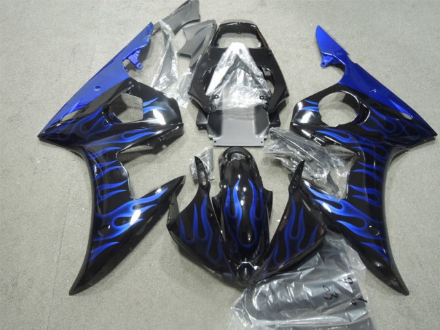 Llama azul negra Carrocería Motocicletas Yamaha R6 2003-2005 Llama azul negra Carrocería Motocicletas Yamaha R6 2003-2005