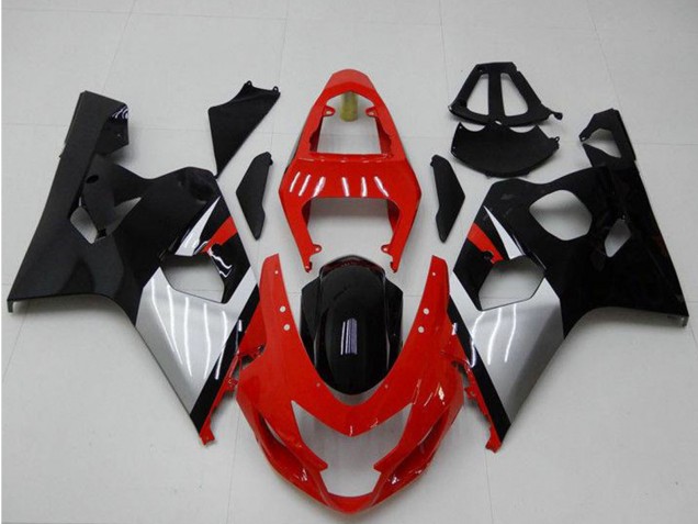 Carenados Moto Suzuki GSXR 600/750 2004-2005 - Rojo Plata Negro
