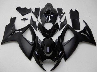 Carenados Moto Suzuki GSXR 600/750 2006-2007 - Negro Mate Negro Brillante