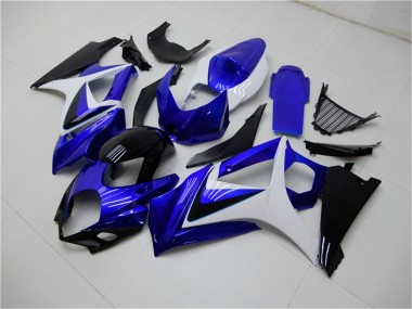 Carenados Moto Suzuki GSXR 1000 2007-2008 - Blanco Azul Negro No Calcomanía